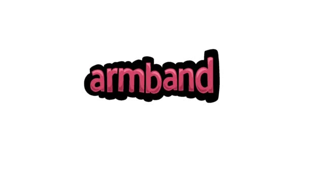 Анимационное Видео Белым Экраном Написанное Armband — стоковое видео