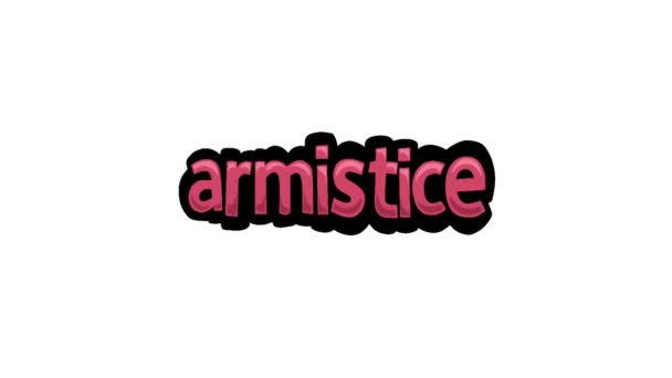 白屏动画视频写入Armistice — 图库视频影像