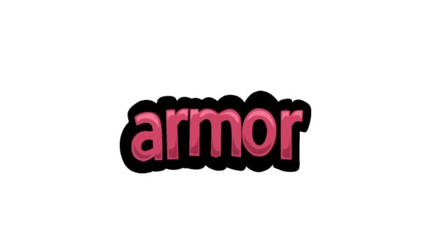 白屏动画视频编写Armor — 图库视频影像