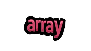 ARRAY yazılan beyaz ekran animasyon videosu