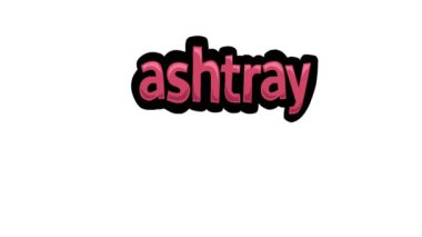 ASHTRAY yazılı beyaz ekran animasyon videosu