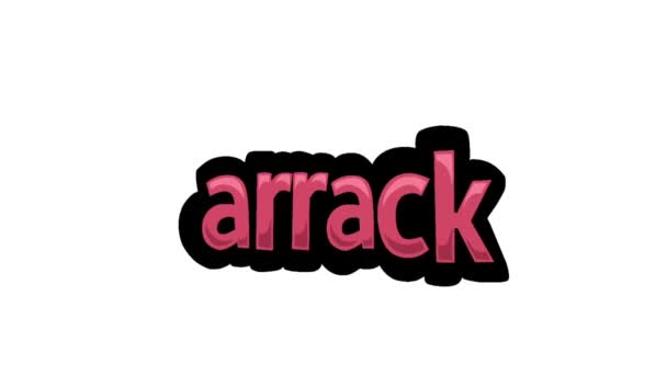 ホワイトスクリーンアニメーションビデオ書き込み Arrack — ストック動画