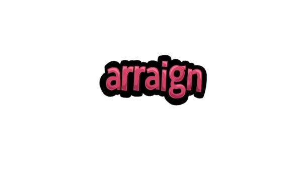 ホワイトスクリーンアニメーションビデオ Arraign — ストック動画