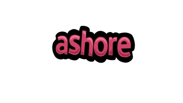 白い画面のアニメーションビデオ Ashore — ストック動画