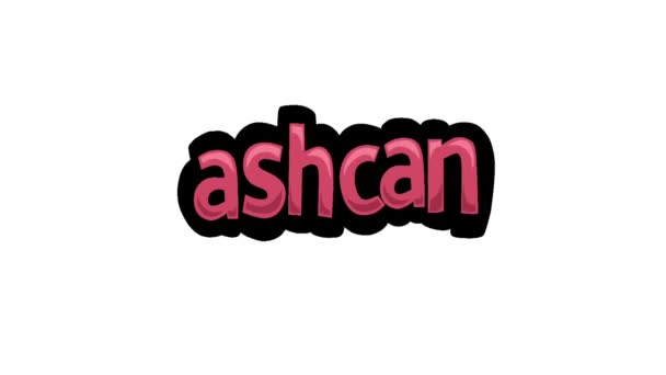 ホワイトスクリーンアニメーションビデオ Ashcan — ストック動画