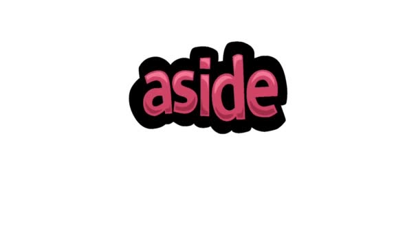 ホワイトスクリーンアニメーションビデオ Aside — ストック動画