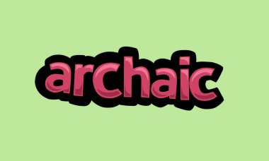 ARCHAIC yeşil zemin üzerinde vektör tasarımı çok basit ve çok havalı