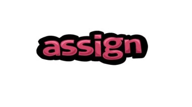 ASSIGN yazılı beyaz ekran animasyon videosu