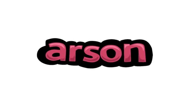 Hvid Skærm Animation Video Skrevet Arson – Stock-video
