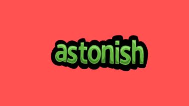 ASTONISH yazılı kırmızı ekran animasyon videosu