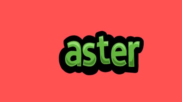 Rode Scherm Animatie Video Geschreven Aster — Stockvideo