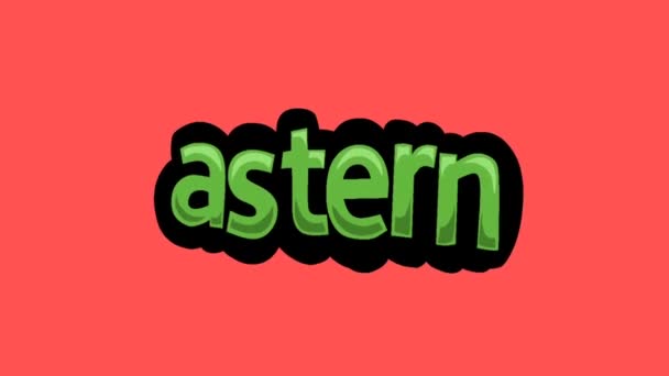 Röd Skärm Animation Video Skriven Astern — Stockvideo
