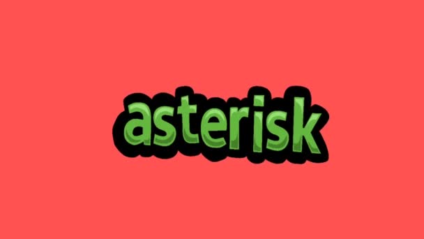 Tela Vermelha Animação Vídeo Escrito Asterisk — Vídeo de Stock
