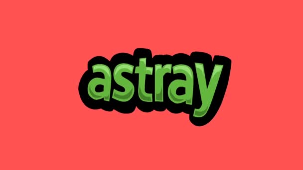 Rød Skærm Animation Video Skrevet Astray – Stock-video