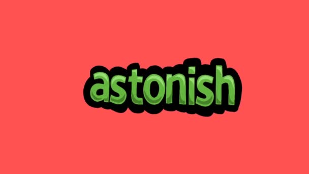 Rode Scherm Animatie Video Geschreven Astonish — Stockvideo