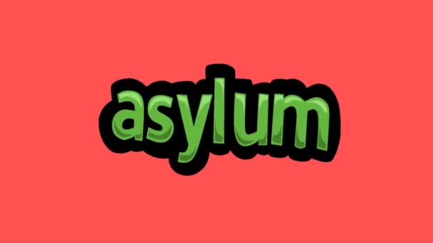 Tela Vermelha Animação Vídeo Escrito Asylum — Vídeo de Stock