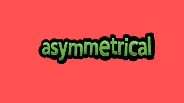 赤い画面のアニメーションビデオ Asymmetical — ストック動画