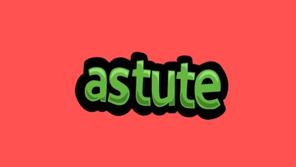 赤い画面のアニメーションビデオ Astute — ストック動画