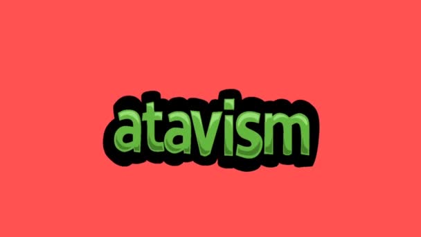 Röd Skärm Animation Video Skriven Atavism — Stockvideo