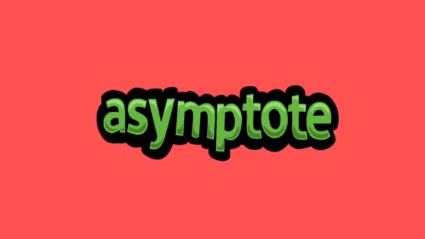 Βίντεο Κινουμένων Σχεδίων Κόκκινη Οθόνη Γραμμένο Asymptote — Αρχείο Βίντεο