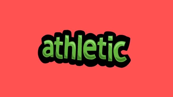 Анімаційне Відео Червоному Екрані Написано Athletic — стокове відео