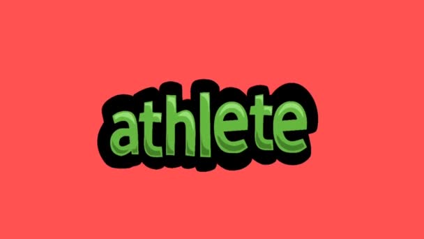 赤い画面のアニメーションビデオ Athlete — ストック動画
