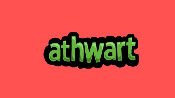 Βίντεο Κινουμένων Σχεδίων Κόκκινη Οθόνη Γραμμένο Athwart — Αρχείο Βίντεο