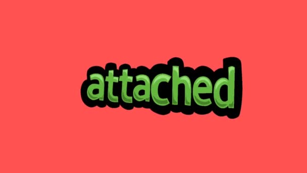 Röd Skärm Animation Video Skriven Attached — Stockvideo