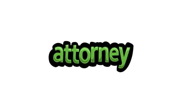 White Screen Animation Video Written Attorney — Stockvideo