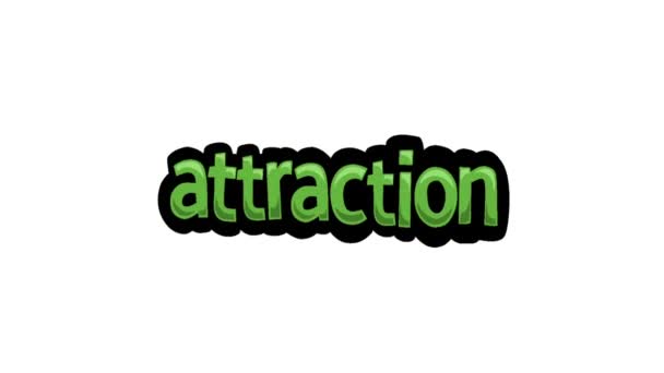 White Screen Animation Video Written Attraction — Video Stock