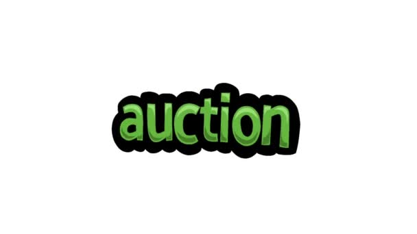 Vit Skärm Animation Video Skriftlig Auktion — Stockvideo