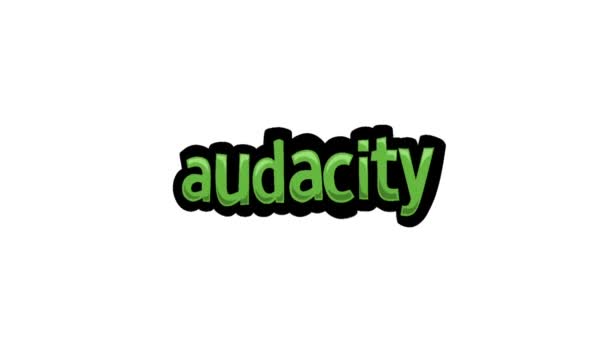White Screen Animation Video Written Audacity — Stock Video