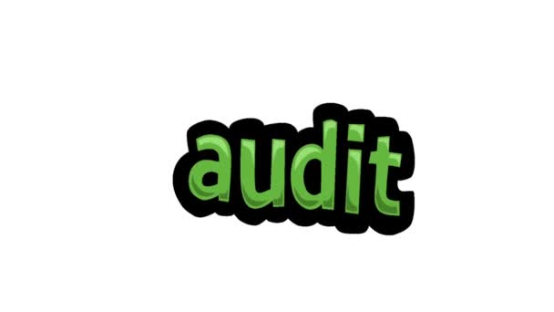 White Screen Animation Video Written Audit — Stock Video
