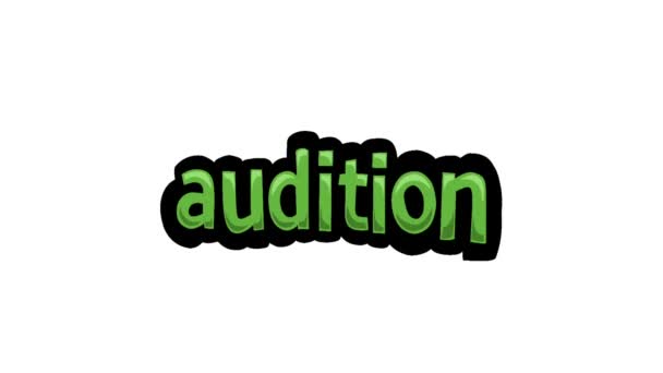 White Screen Animation Video Written Audition — 비디오