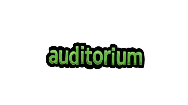 White Screen Animation Video Written Auditorium — Vídeo de stock