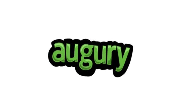 Vit Skärm Animation Video Skriven Augury — Stockvideo
