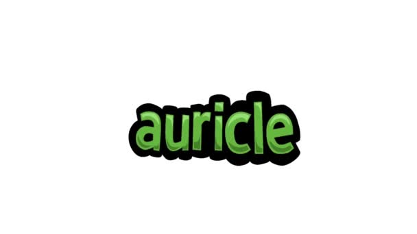 White Screen Animation Video Written Auricle — Stockvideo