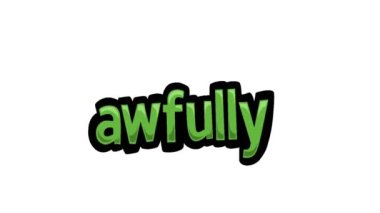 AWFULLY yazılı beyaz ekran animasyon videosu