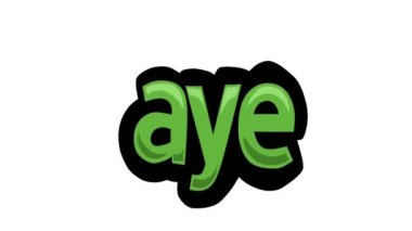 AYE yazılı beyaz ekran animasyon videosu