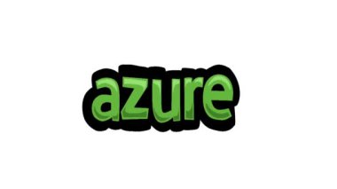 AZURE yazılı beyaz ekran animasyon videosu