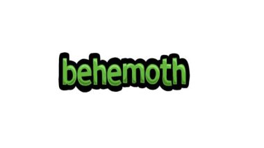 BEHEMOTH yazılan beyaz ekran animasyon videosu