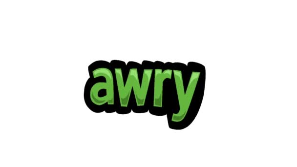 Відео Анімації Білому Екрані Написане Awry — стокове відео