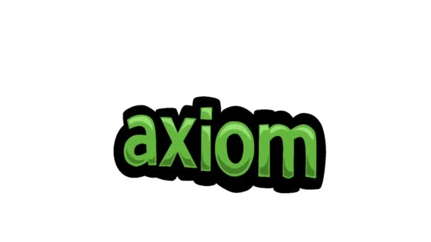Animationsvideo Auf Weißem Bildschirm Geschrieben Axiom — Stockvideo