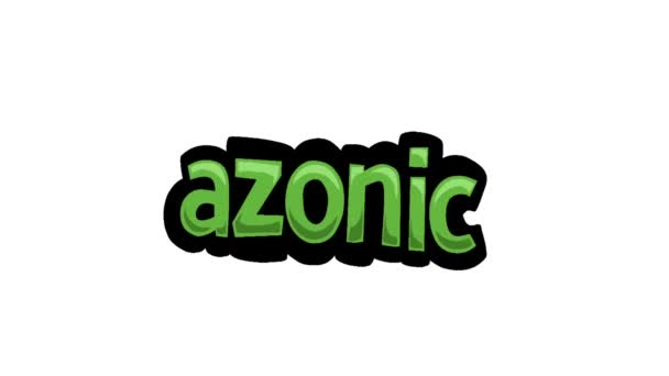 White Screen Animation Video Written Azonic — стокове відео