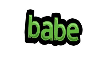 BABE yazılan beyaz ekran animasyon videosu