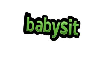 Beyaz ekran animasyon videosu BABYSIT yazıldı