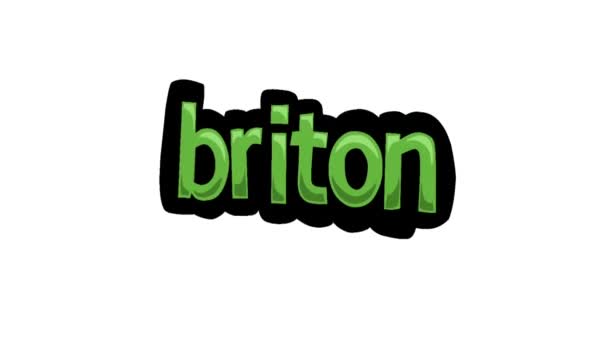 Vídeo Animación Pantalla Blanca Escrito Briton — Vídeos de Stock