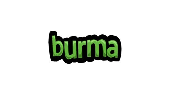 Видео Белым Экраном Написанное Burma — стоковое видео