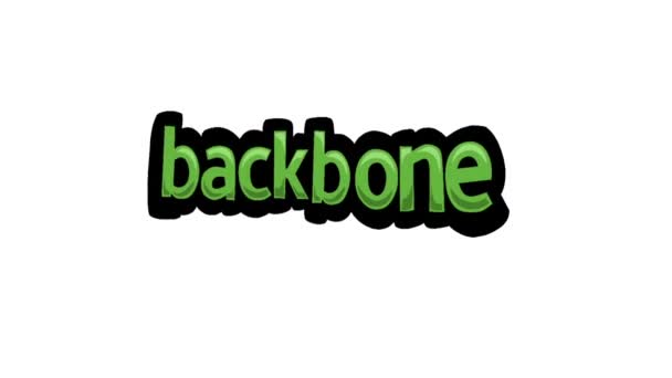 Wit Scherm Animatie Video Geschreven Backbone — Stockvideo