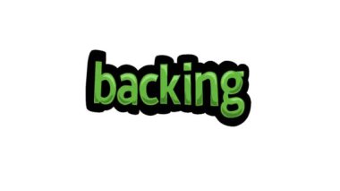 Beyaz ekran animasyon videosu BACking yazıldı